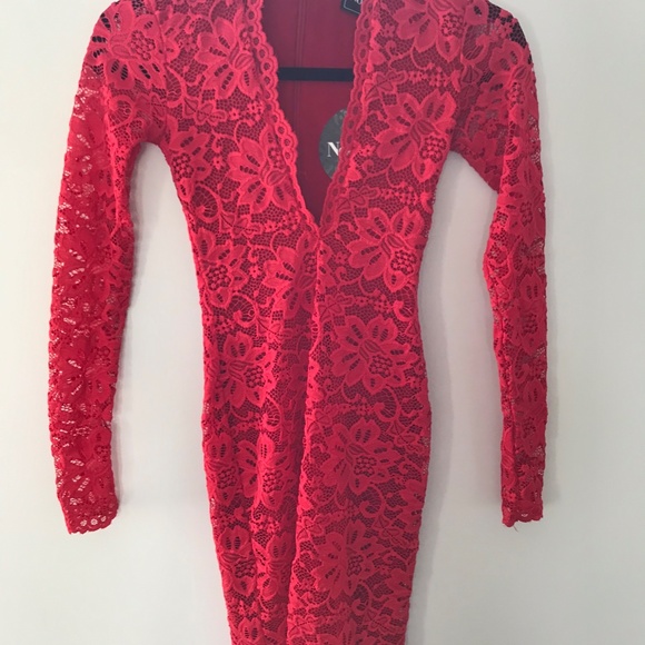 Red Lace Nookie Dress - Picture 4 of 5